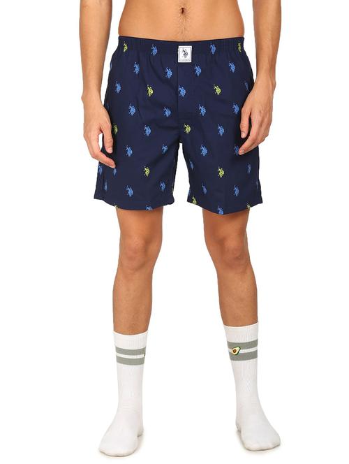 navy printed boxers brief - 18352011 - Very Small Image - 1
