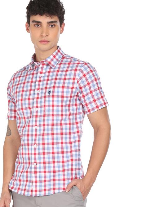 red checked casual shirt - 18352086 - Very Small Image - 1