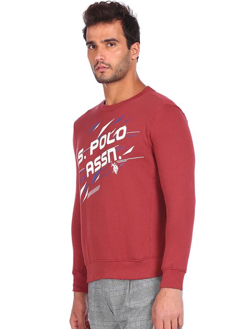 red front print sweatshirt - 18352258 - Very Small Image - 1