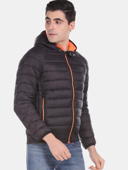 black solid quilted jacket - 18352697 - Very Small Image - 1