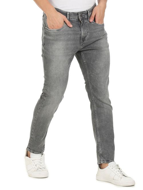 grey solid washed jean - 18352836 - Very Small Image - 1
