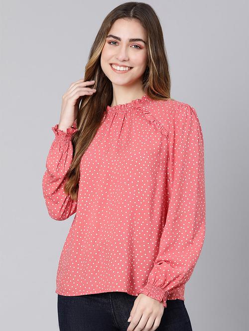 long sleeved polka dot top - 18354435 - Very Small Image - 1