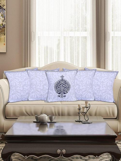 texstylehome pure cotton block print jaipuri style cushion cover for living room - 18355073 - Very Small Image - 1