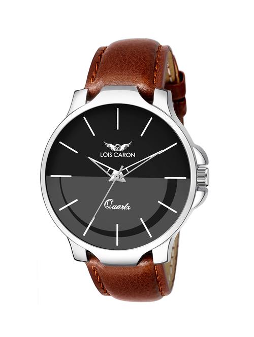 lois caron lcs-4242 black dial & brown strap for boys analog watch-for men - 18355105 - Very Small Image - 1