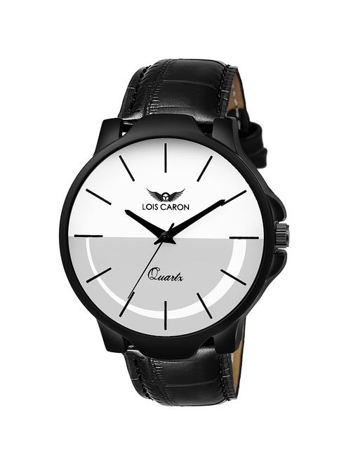 lois caron lcs-4243 white dial & black strap for boys analog watch-for men - 18355106 - Very Small Image - 1