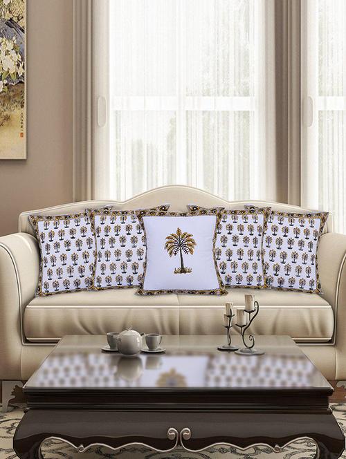 texstylers 100% cotton block print jaipuri style cushion cover - 18355203 - Very Small Image - 1