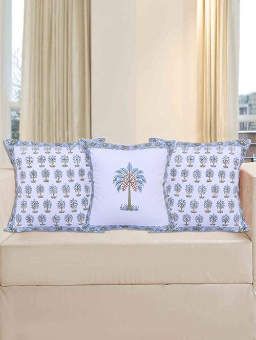 texstylers 100% cotton block print jaipuri style cushion cover - 18355212 - Very Small Image - 1