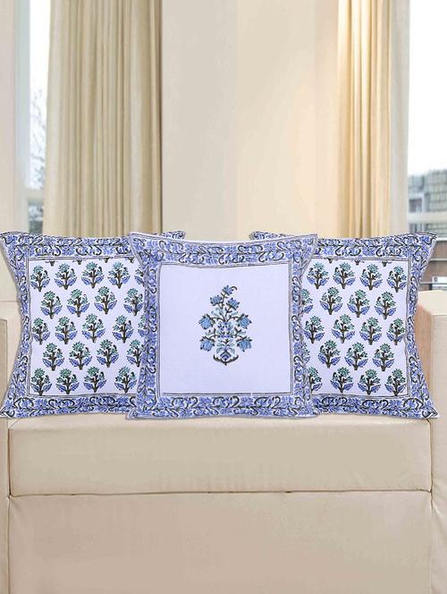 texstylers 100% cotton block print jaipuri style cushion cover - 18355216 - Very Small Image - 1