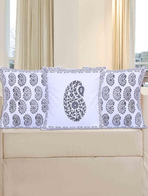 texstylers 100% cotton block print jaipuri style cushion cover - 18355218 - Very Small Image - 1