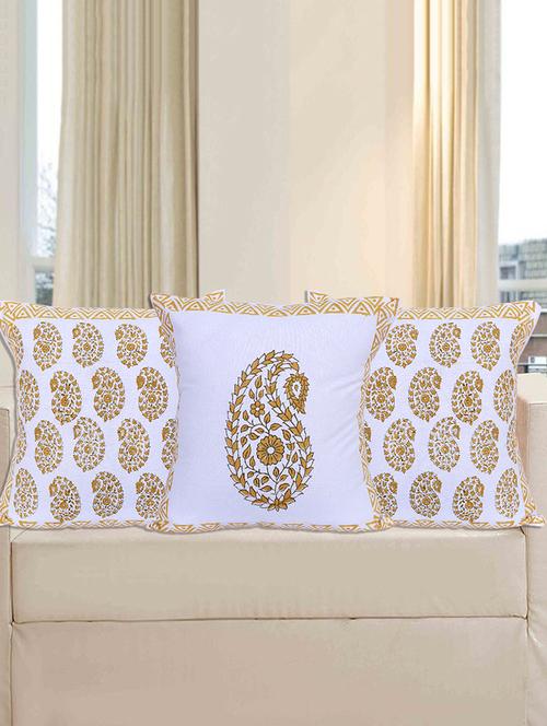 texstylers 100% cotton block print jaipuri style cushion cover - 18355219 - Very Small Image - 1