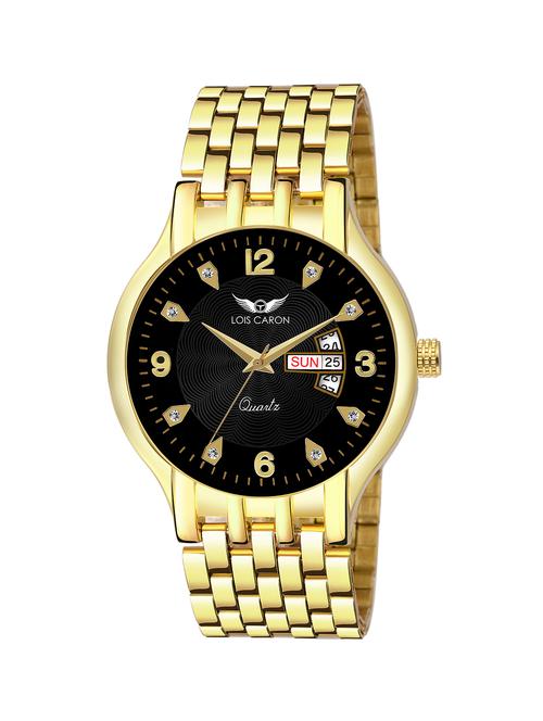 lois caron lcs-8536 original gold plated day & date functioning for boys analog watch-for men - 18355283 - Very Small Image - 1