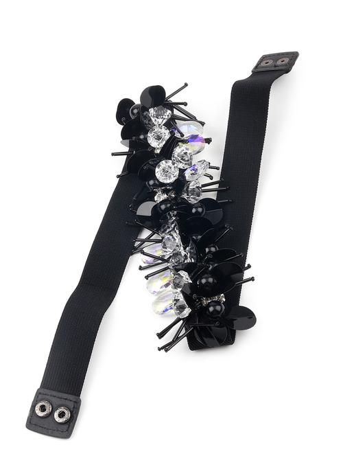 jet black stunning embellished waist belt - 18355374 - Very Small Image - 1