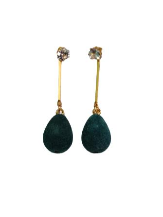 ladies metal earrings gold color - 18355849 - Very Small Image - 1
