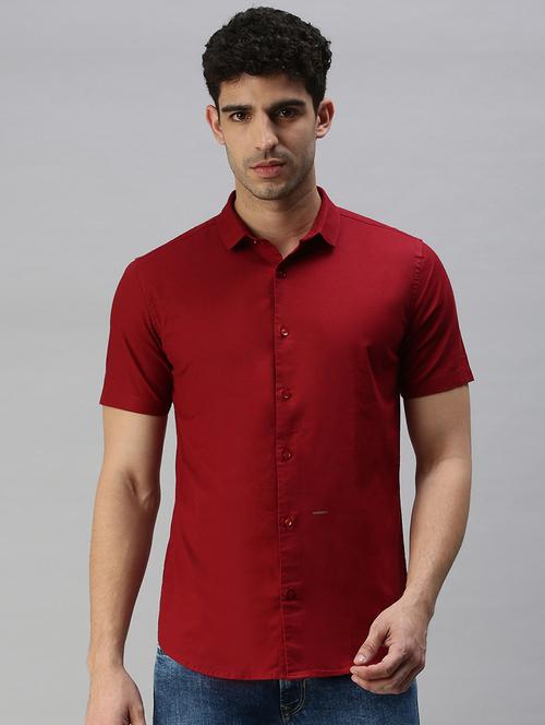 mens solid casual shirt - 18356042 - Very Small Image - 1