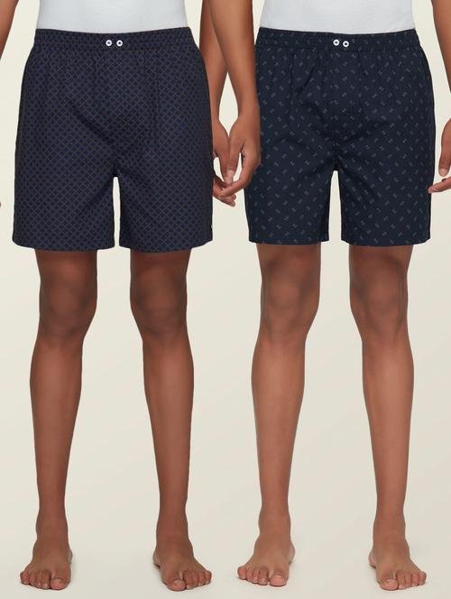 set of 2 printed cotton boxer - 18356154 - Very Small Image - 1