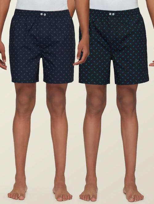 set of 2 printed cotton boxer - 18356159 - Very Small Image - 1