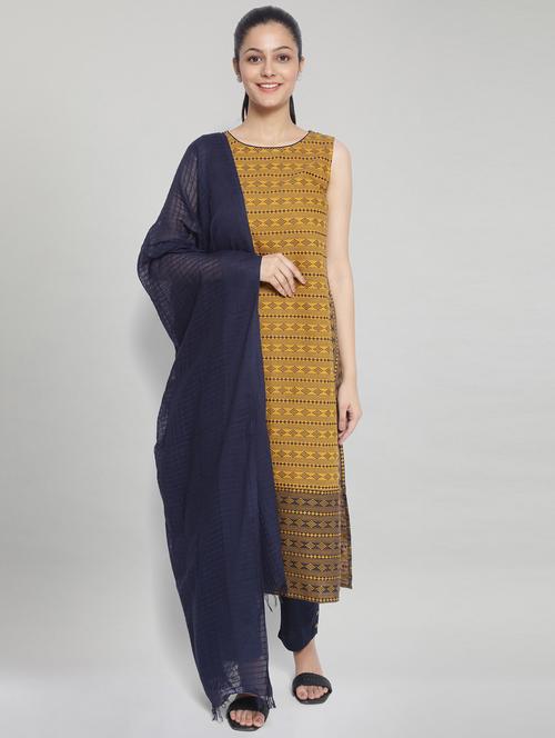 blue cotton dupatta - 18356437 - Very Small Image - 1