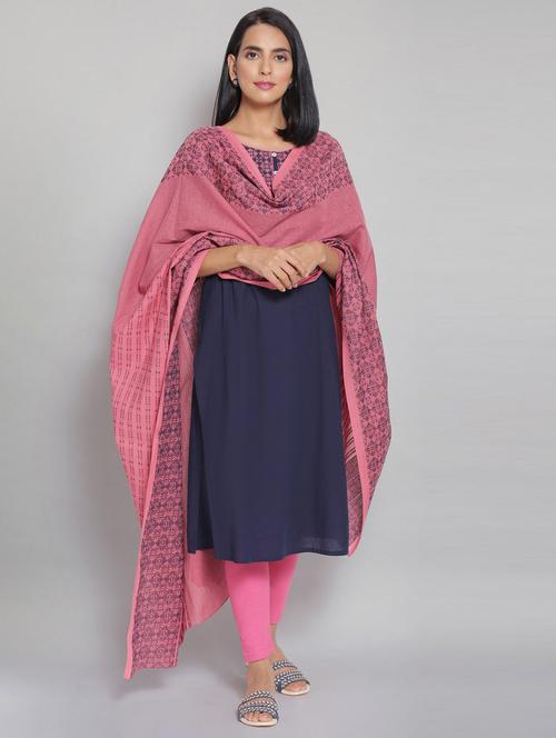 pink cotton dupatta - 18356438 - Very Small Image - 1