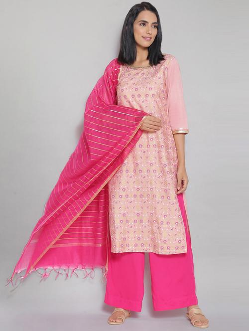 pink viscose dupatta - 18356450 - Very Small Image - 1