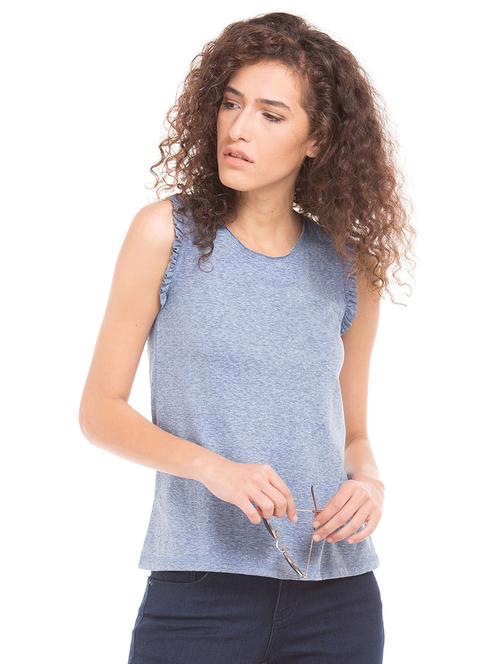 round neck solid top - 18357331 - Very Small Image - 1