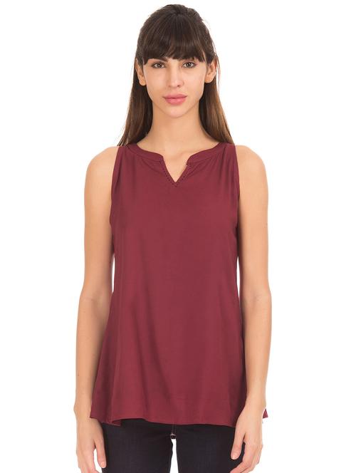 sleeveless solid regular top - 18357354 - Very Small Image - 1