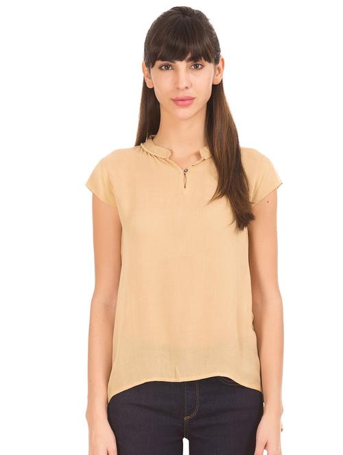 cap sleeved solid regular top - 18357357 - Very Small Image - 1