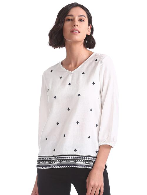 long sleeved printed regular top - 18357387 - Very Small Image - 1