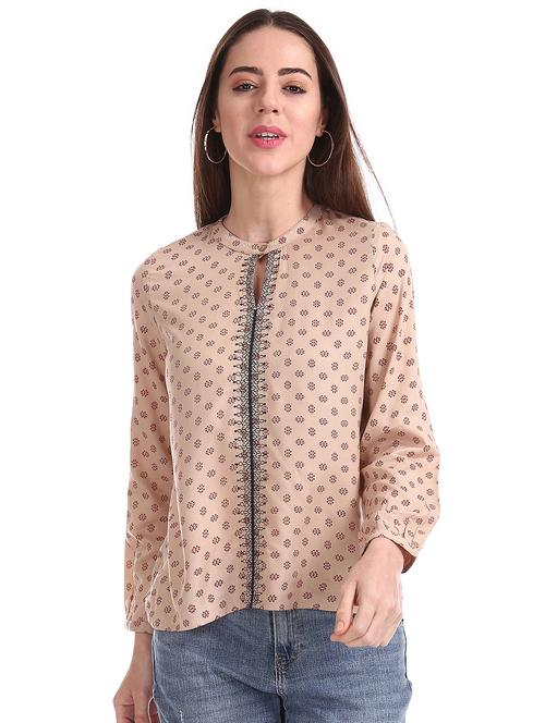 long sleeved printed regular top - 18357406 - Very Small Image - 1