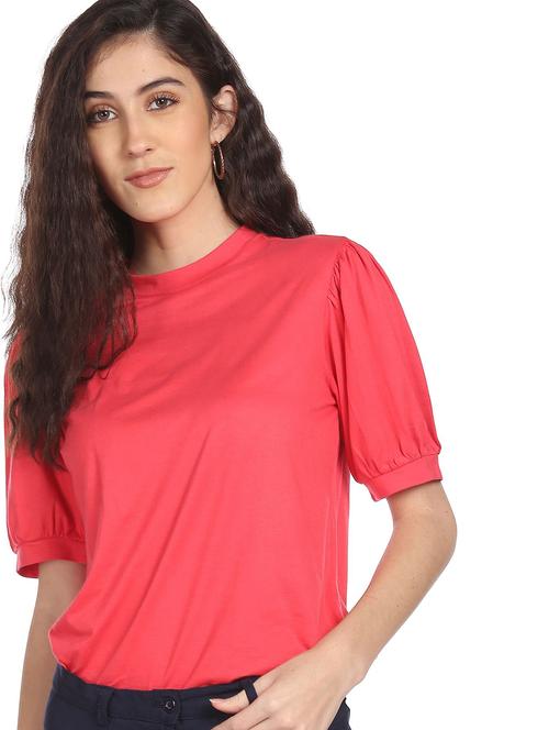 women's straight high neck top - 18357520 - Very Small Image - 1