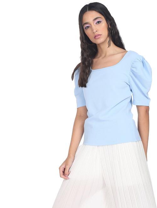 women's straight square neck top - 18357555 - Very Small Image - 1