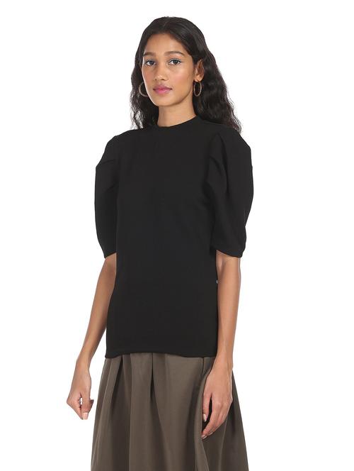 women's straight round neck top - 18357562 - Very Small Image - 1