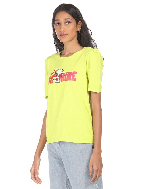round neck printed regular tee - 18357576 - Very Small Image - 1