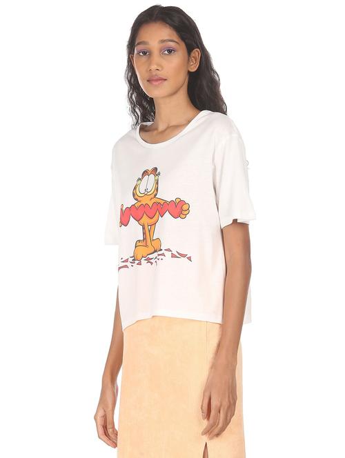 round neck printed regular tee - 18357603 - Very Small Image - 1