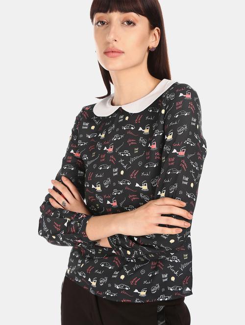long sleeved printed regular top - 18357671 - Very Small Image - 1