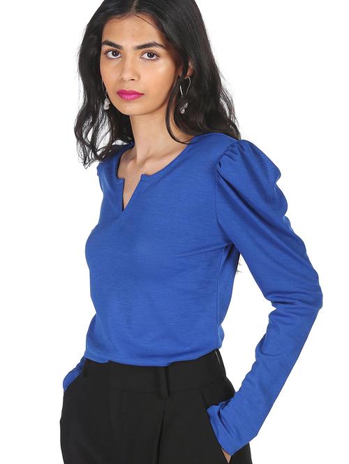 women's straight round neck top - 18357729 - Very Small Image - 1