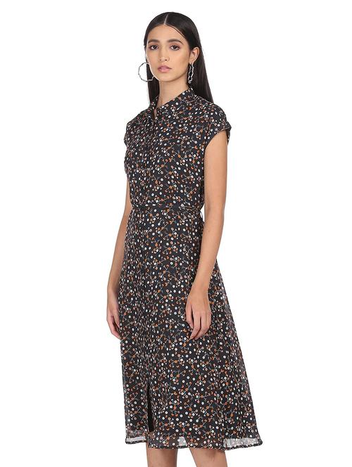 cap sleeves striped shirt dress - 18357775 - Very Small Image - 1