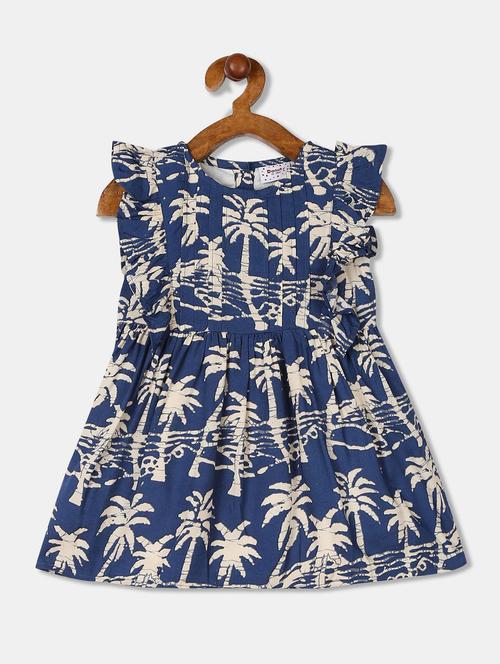 blue printed frock - 18357949 - Very Small Image - 1