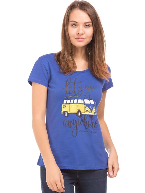 round neck printed regular tees - 18358080 - Very Small Image - 1