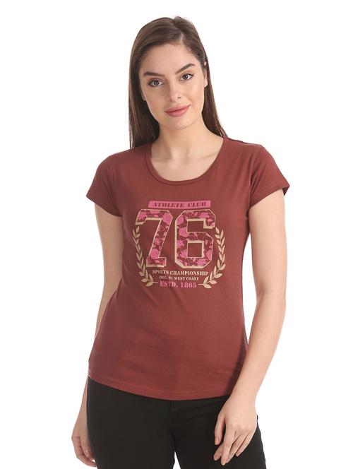 round neck printed regular tee - 18358106 - Very Small Image - 1