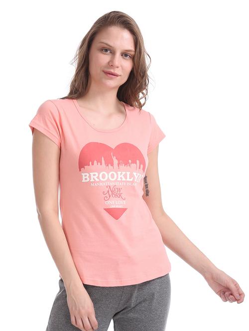 round neck printed regular tee - 18358111 - Very Small Image - 1