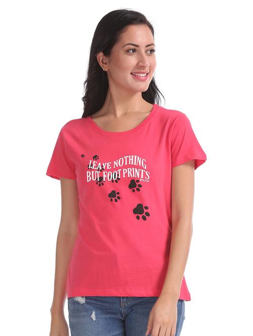 round neck printed regular tee - 18358127 - Very Small Image - 1