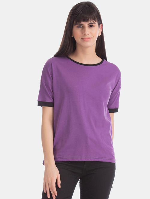 round neck solid regular tee - 18358138 - Very Small Image - 1