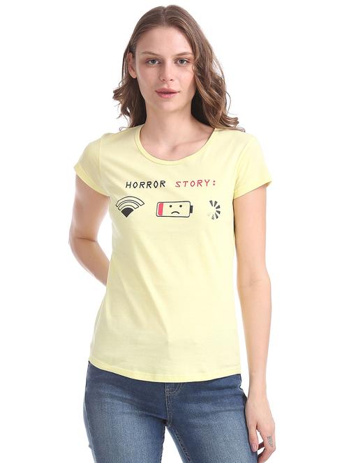 round neck printed regular tee - 18358147 - Very Small Image - 1