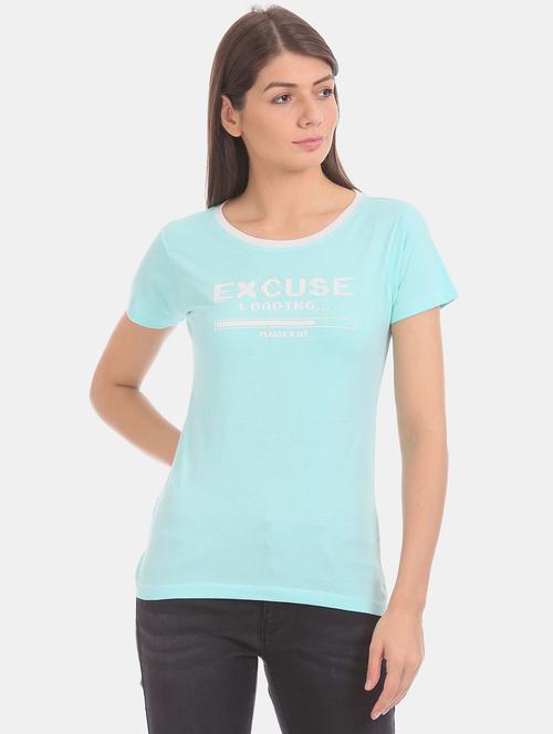 round neck printed regular tee - 18358150 - Very Small Image - 1
