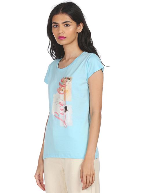 round neck graphic t-shirt - 18358381 - Very Small Image - 1