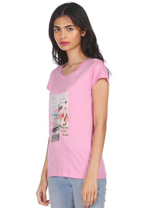 round neck graphic t-shirt - 18358389 - Very Small Image - 1