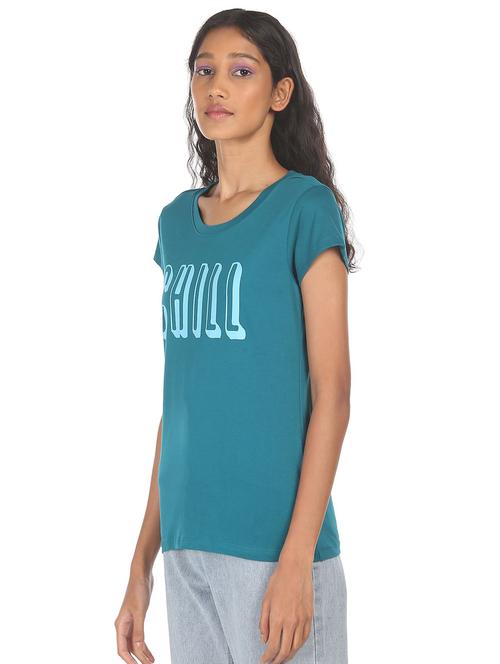 round neck graphic t-shirt - 18358410 - Very Small Image - 1