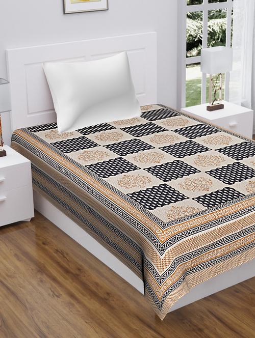 texstylehome pure cotton abstract jaipuri print single bedsheet - 18358594 - Very Small Image - 1