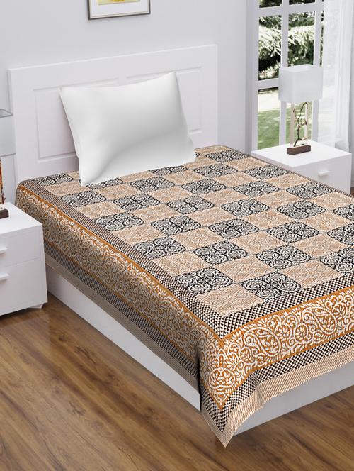 texstylehome pure cotton abstract jaipuri print single bedsheet - 18358603 - Very Small Image - 1