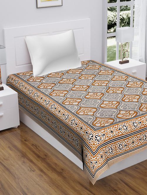 texstylehome pure cotton abstract jaipuri print single bedsheet - 18358606 - Very Small Image - 1